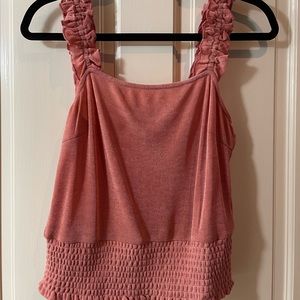 Lulu’s Rust Pink Ruched Top